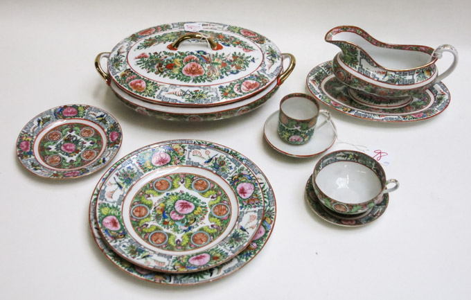 Appraisal: ONE HUNDRED EIGHT PIECE ROSE CANTON PORCELAIN CHINA comprised of