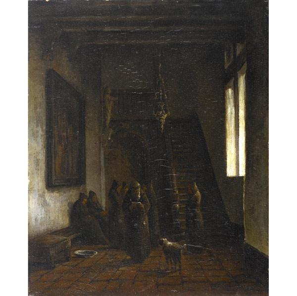 Appraisal: WILLEM HENDRICK EICKELBERG Dutch - Untitled In the Monastery oil