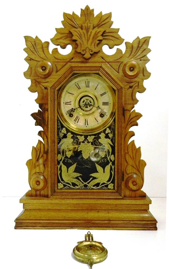 Appraisal: Gingerbread shelf clock Wm L Gilbert Clock Co Winsted Connecticut