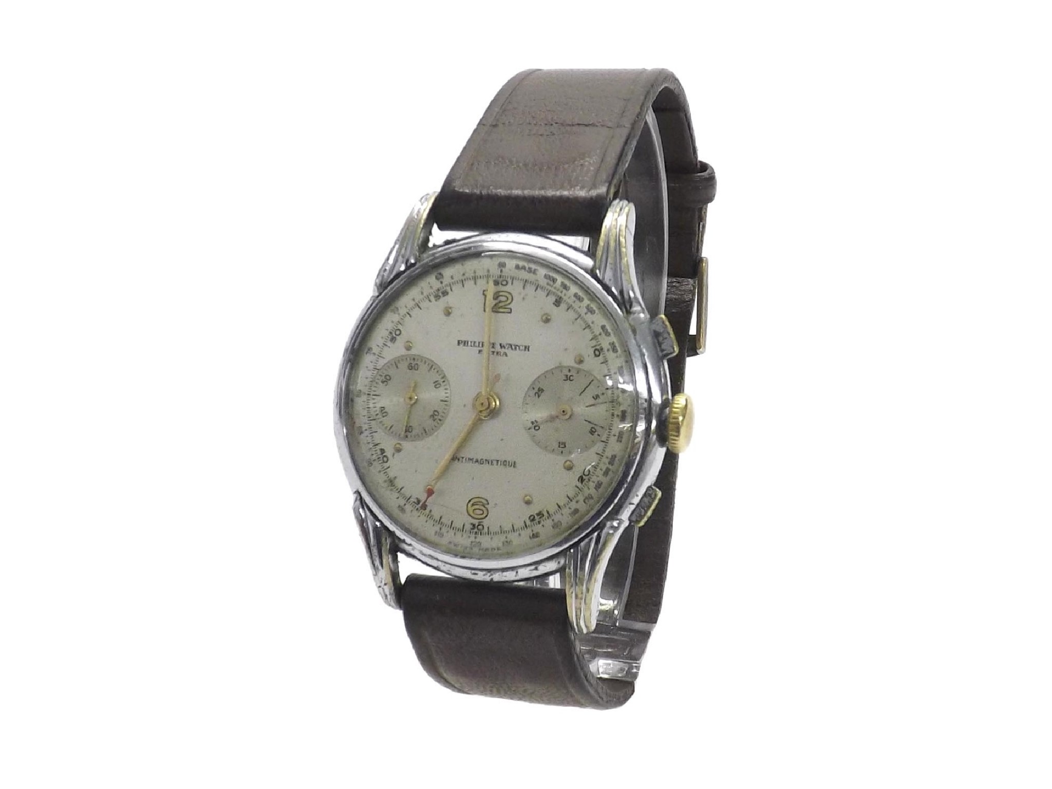 Appraisal: Mulco Swiss s vintage chronograph stainless steel gentleman's wristwatch the