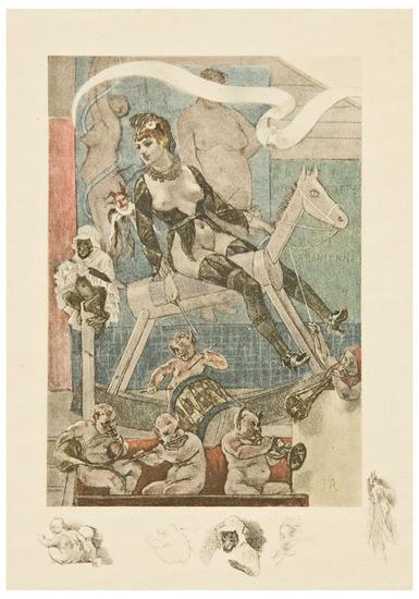 Appraisal: EROTICA -- F licien ROPS - Collection of aquatints Includes