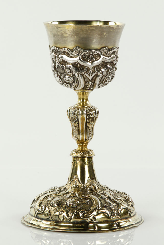 Appraisal: - Early Baroque Silver Chalice Early Baroque chalice silver indistinct