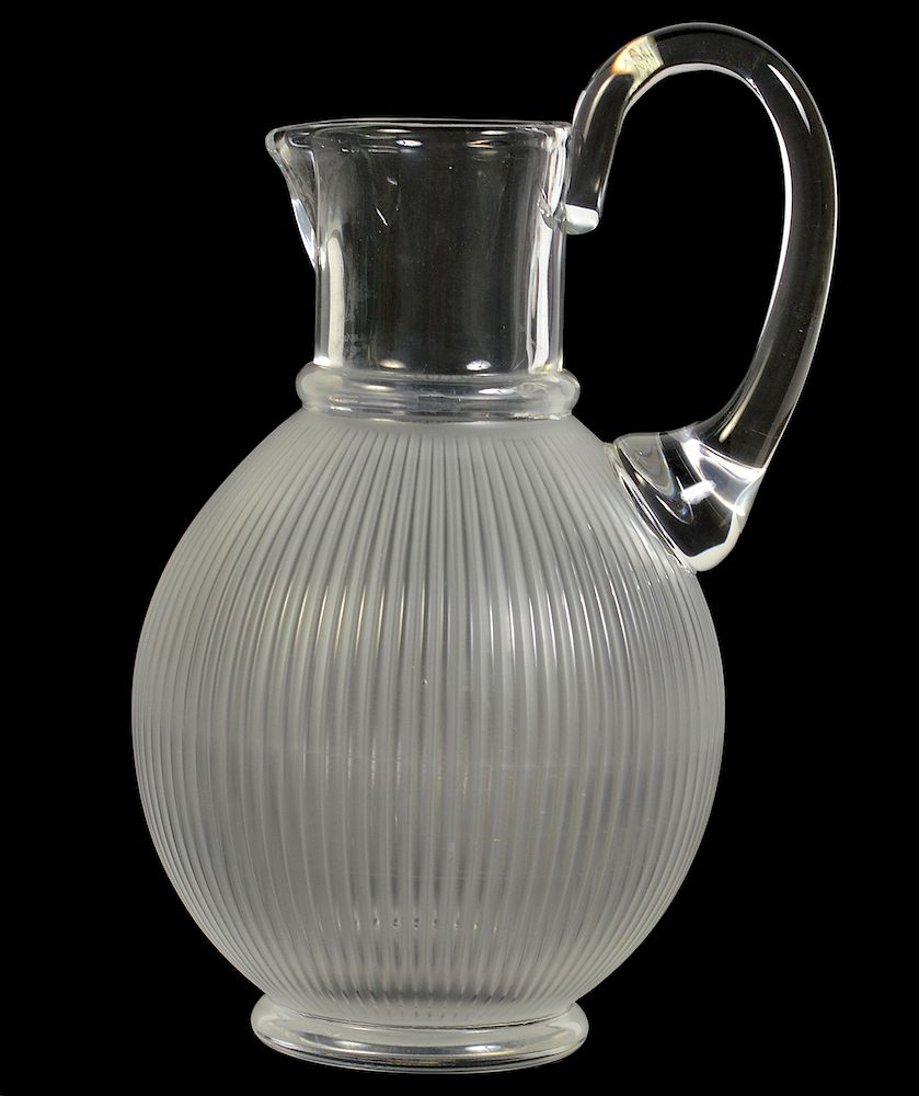 Appraisal: Lalique Langeais Crystal Pitcher by Marc Lalique Lalique pitcher with