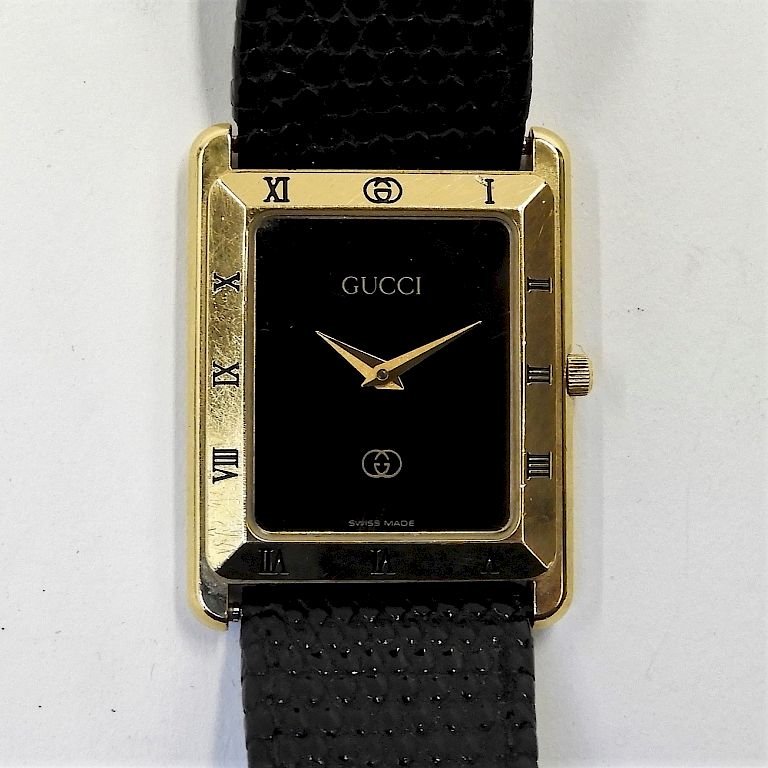 Appraisal: Gucci Ladies FM Gold Plated Watch Italy th Century Black