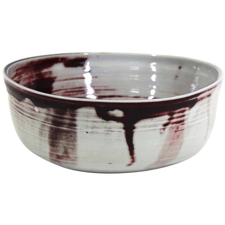 Appraisal: MID-CENTURY STYLE STUDIO CERAMIC BOWL Mid-Century modern studio ceramic glazed