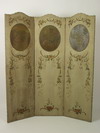 Appraisal: FOLDING SCREEN - Three panel self standing circa folding screen