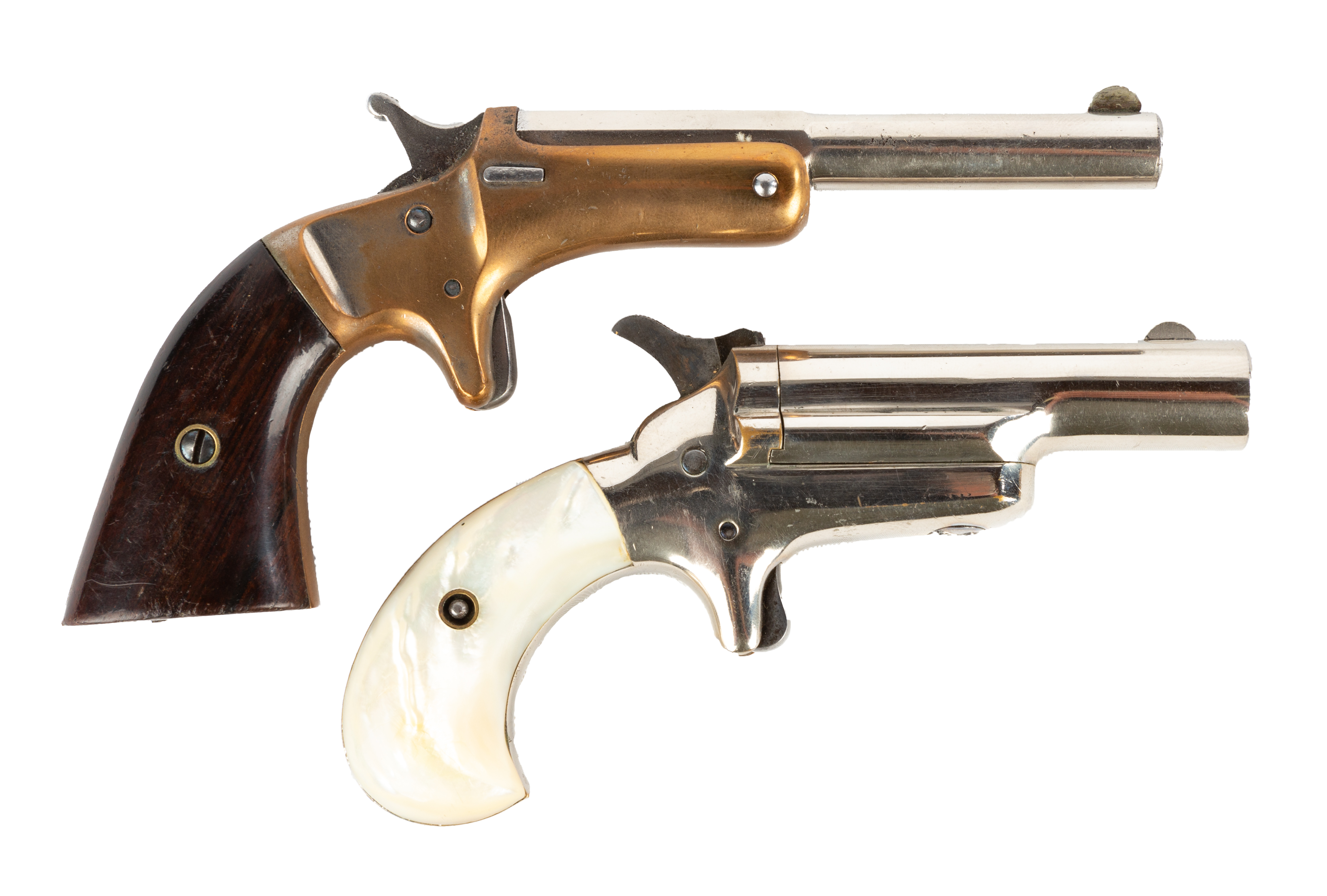 Appraisal: POCKET PISTOLS Upper is by Stevenson Bottom is by Colt