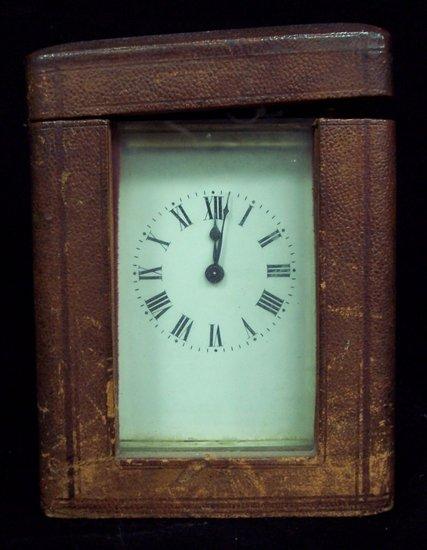 Appraisal: A carriage clock in a brass case cm high with