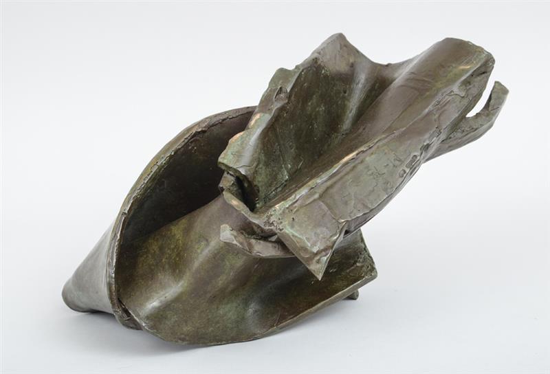 Appraisal: MICHAEL STEINER b UNTITLED Bronze with patine vert inscribed '