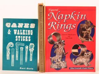 Appraisal: vols Books on Canes Napkin Rings Hopf Scherenschnitte Lancaster Inscribed