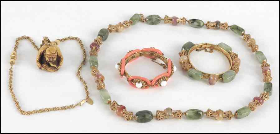 Appraisal: MIRIAM HASKELL DEMI-PARURE Compriing a necklace and bracelet Together with