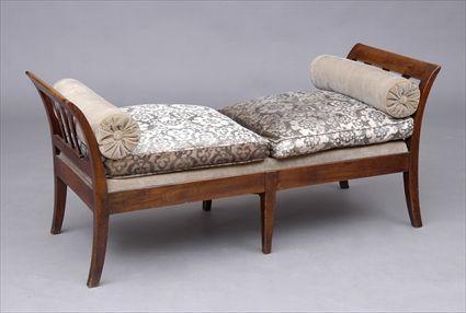 Appraisal: ITALIAN PROVINCIAL WALNUT BENCH The rectangular seat with flared ends