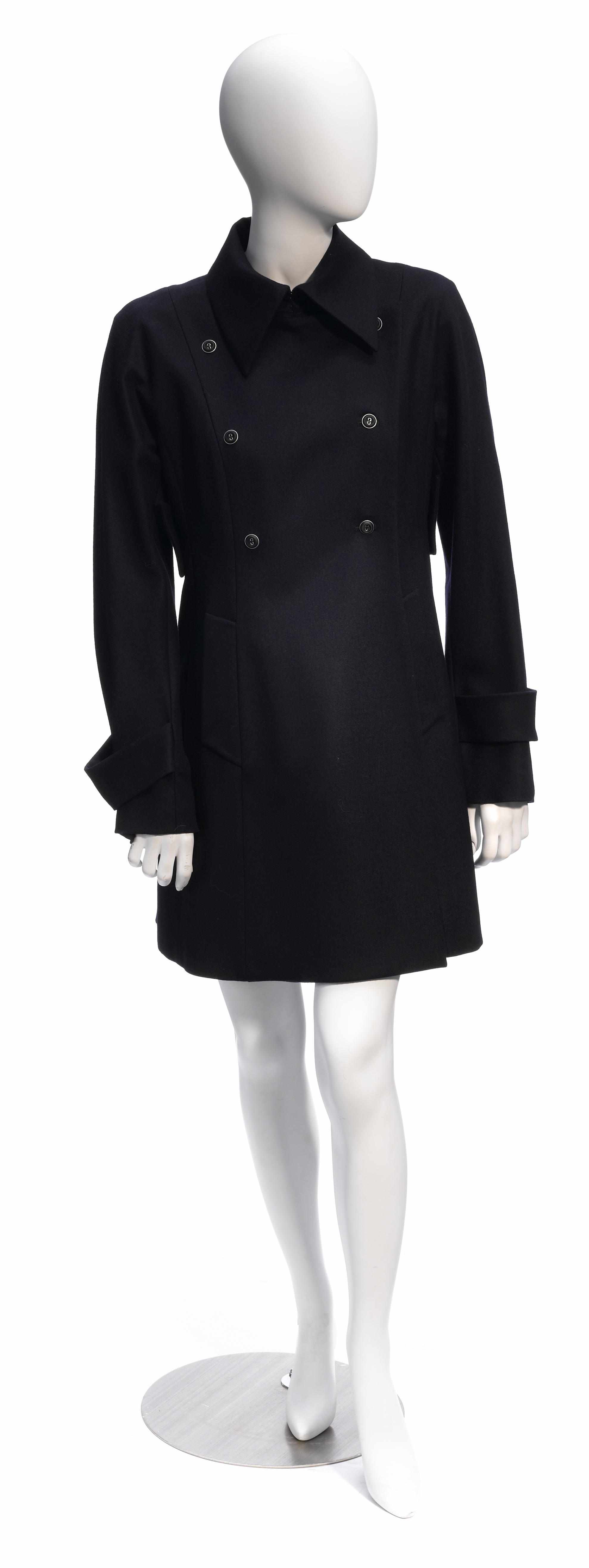 Appraisal: A Claude Montana navy wool double-breasted coat size