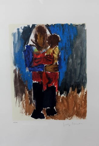 Appraisal: Josef Herman British - Standing Mother and Child signed and