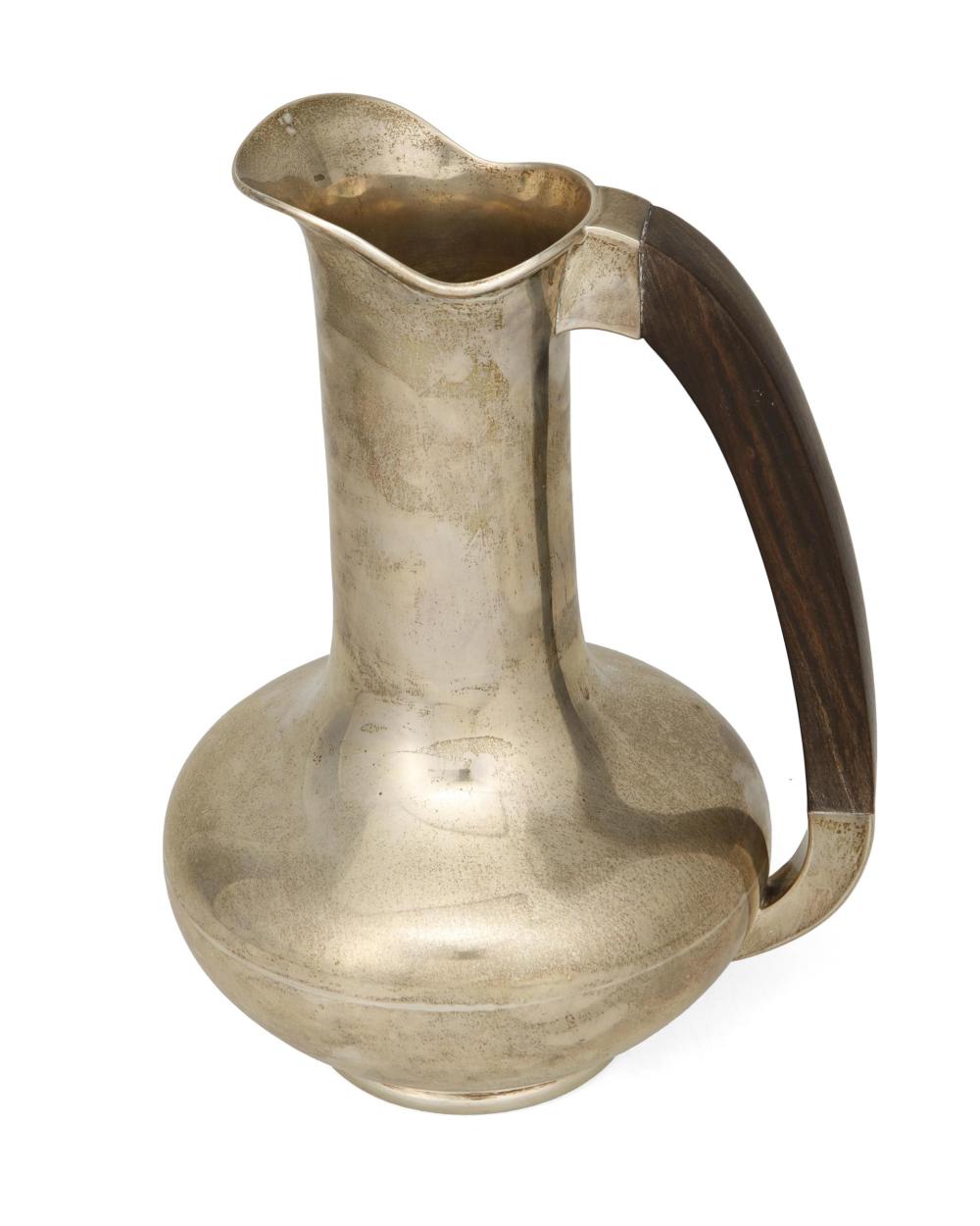 Appraisal: A Molina sterling silver pitcher Mid- th century Marked to