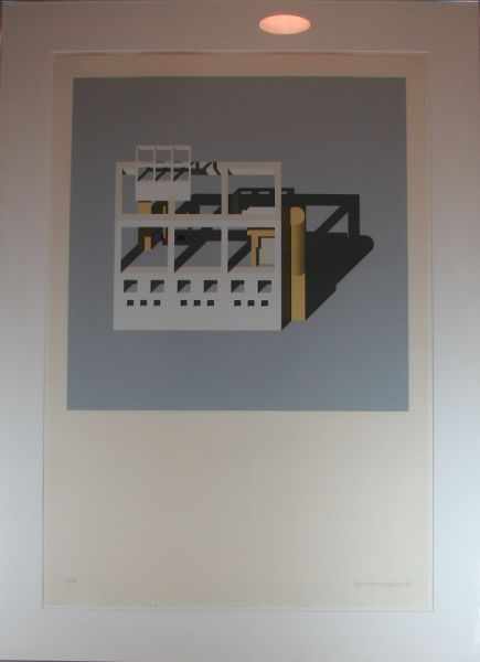 Appraisal: Arata Isozaki ''Office'' Silkscreen '' x '' canvas '' x