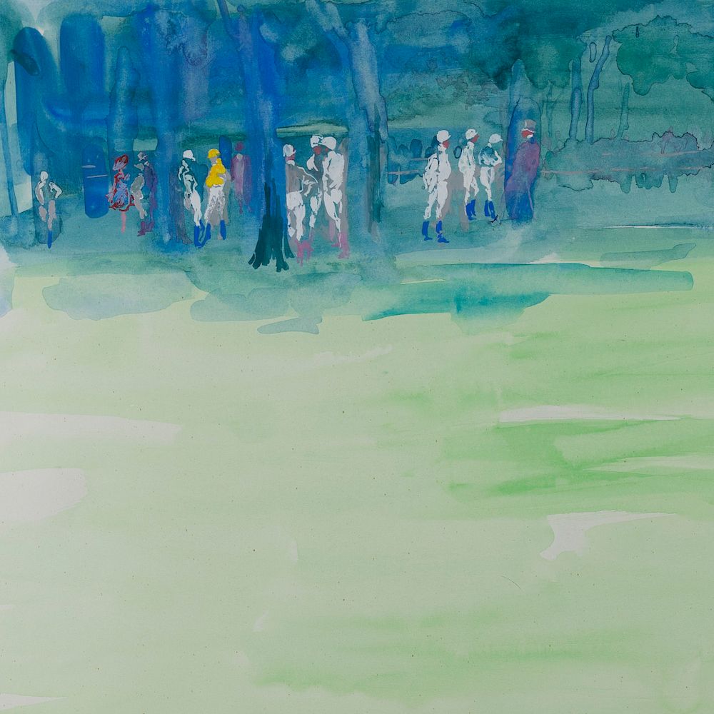 Appraisal: Leroy Neiman - Paddock at Longchamp Lot Leroy Neiman American