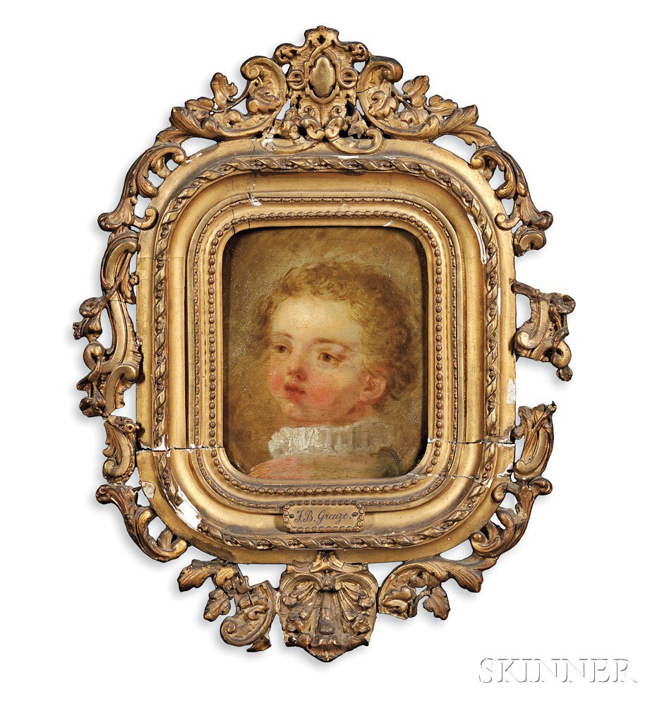 Appraisal: Jean Baptiste Greuze French - Bust of a Child Monogrammed