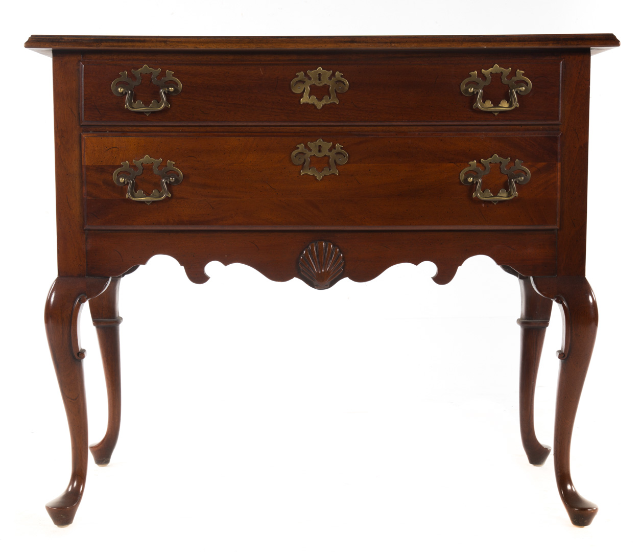 Appraisal: Queen Anne style mahogany lowboy Hickory Chair Company flat molded