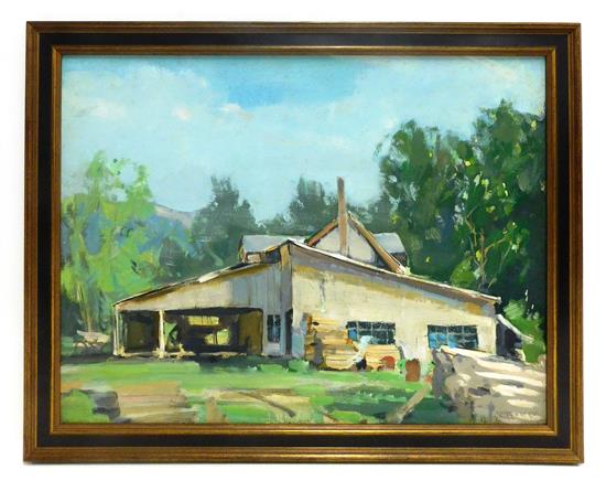 Appraisal: Jay Hall Connaway American - Sawmill East Arlington oil on