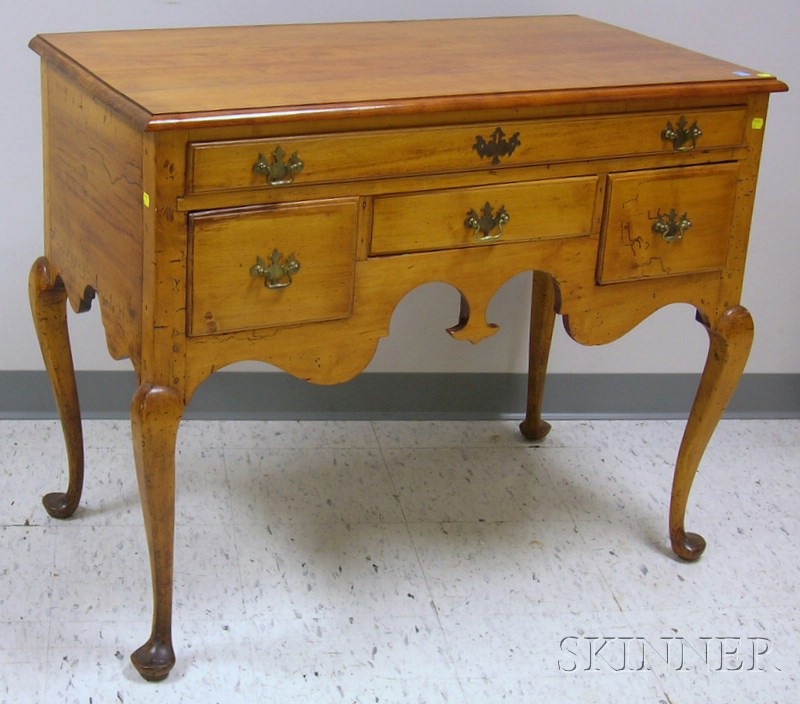 Appraisal: Queen Anne Carved Maple Lowboy ht wd in Replaced top