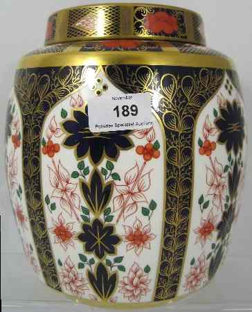 Appraisal: Royal Crown Derby Large Ginger Jar Cover decorated in the