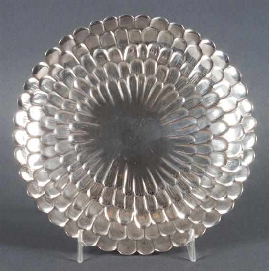 Appraisal: American sterling silver floral-form dish Tiffany Co New York mid-