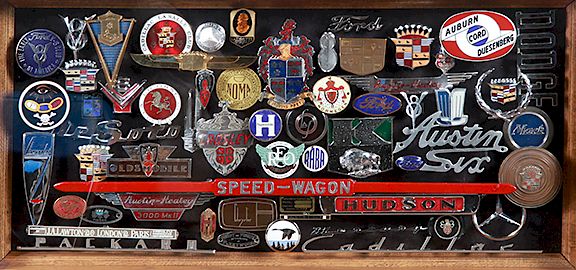 Appraisal: Collection of Automobile Badges Emblems A group of various enamel