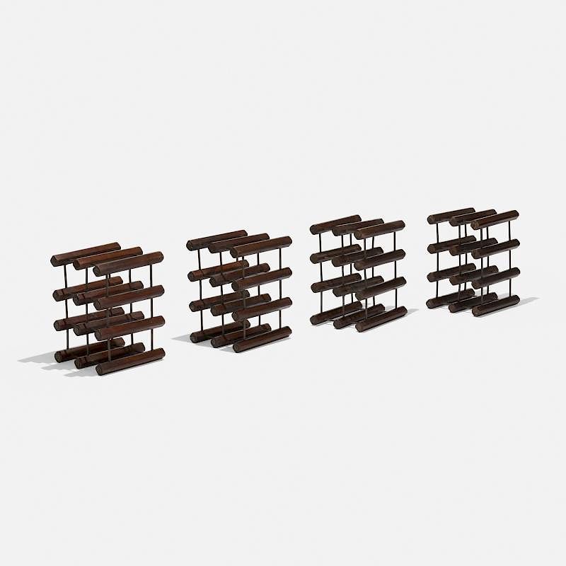 Appraisal: American wine racks set of four American wine racks set