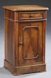 Appraisal: French Louis Philippe Carved Walnut Nightstand French Louis Philippe Carved