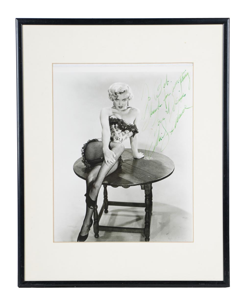 Appraisal: MARILYN MONROE AUTOGRAPHED PHOTOGRAPHsigned To Bob Thank you for everything