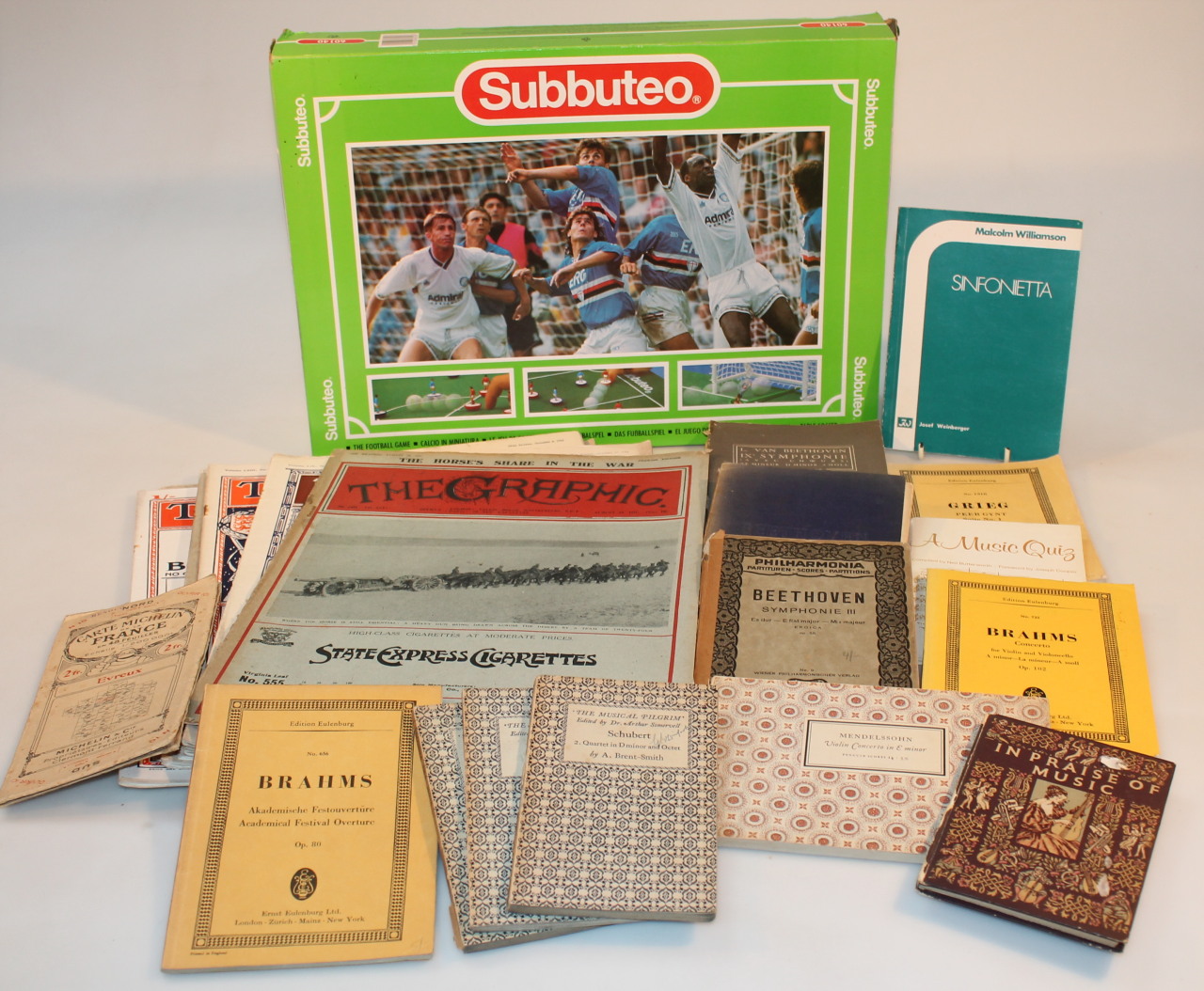 Appraisal: Bygones books and ephemera to include a early 's Subbuteo