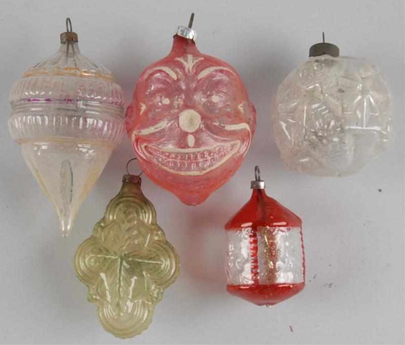 Appraisal: Lot of Glass Christmas Ornaments Description Includes an early clown