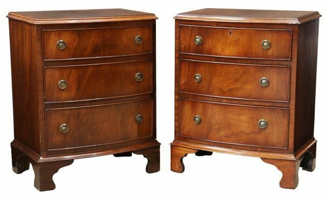 Appraisal: pair English Georgian style mahogany chest of drawers Bevan Funnell