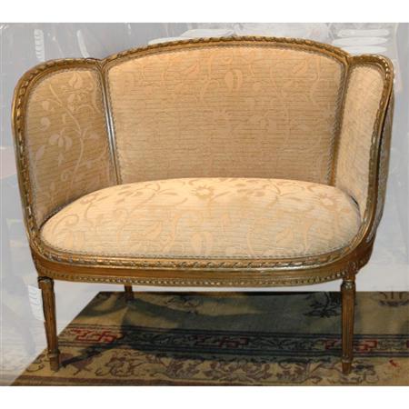 Appraisal: Louis XVI Style Gilt-Wood Loveseat Estimate -