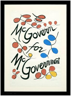 Appraisal: Alexander Calder lithograph New York - quot McGovern for McGovernment