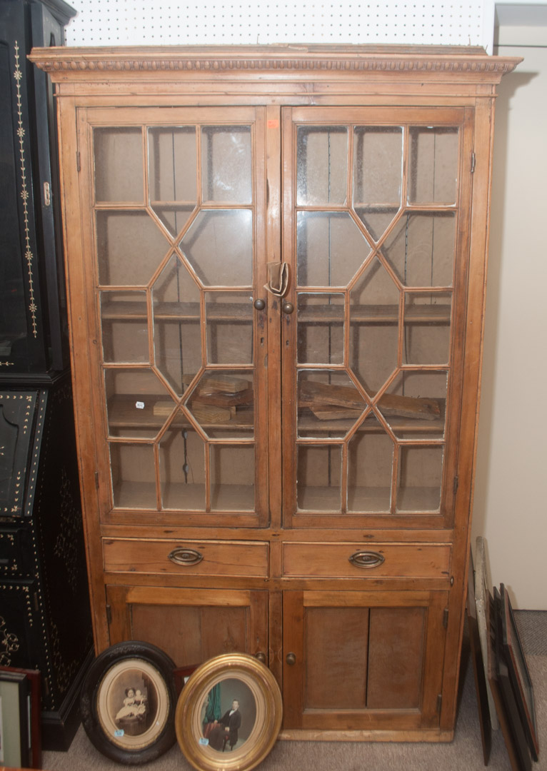 Appraisal: Vernacular china cabinet Undernumber