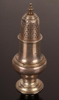 Appraisal: A George II silver caster John Delmester London of baluster