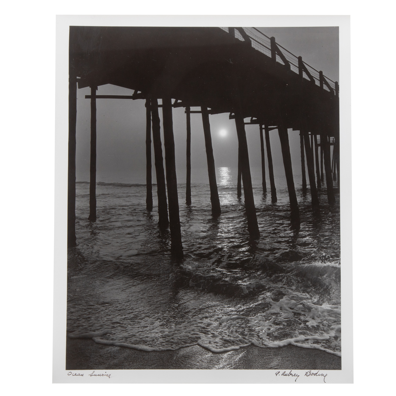 Appraisal: A AUBREY BODINE OCEAN SUNRISE PHOTOGRAPH American - Gelatin silver