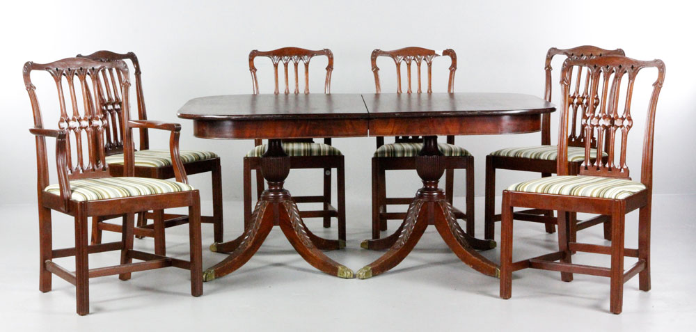 Appraisal: - Mahogany Atwill Dining Set Atwill dining set mahogany with