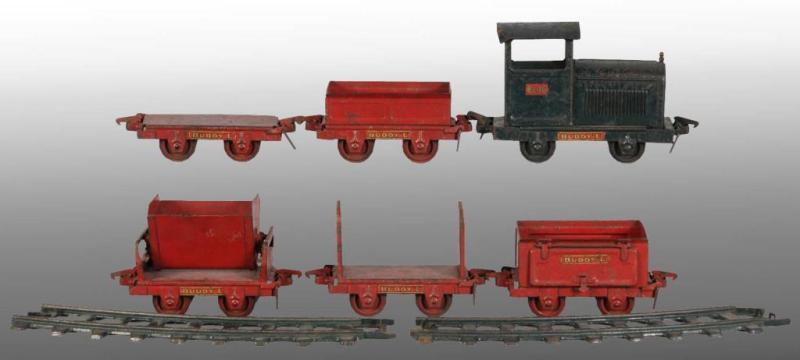 Appraisal: Pressed Steel Buddy L Mining Locomotive Set Description American Includes