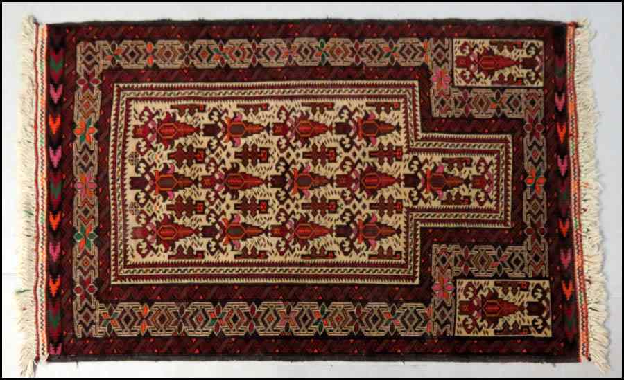 Appraisal: PERSIAN WOOL PRAYER RUG ' x ' '' Condition No