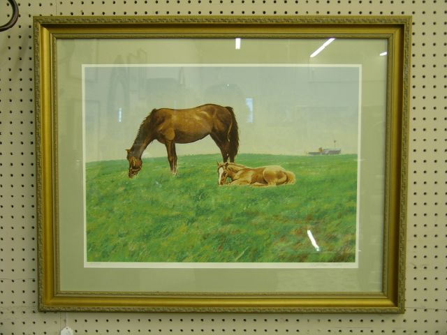 Appraisal: William Nelson IL - x Lithograph Signed Lower Right Mare