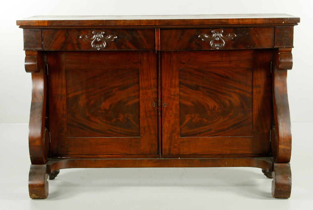 Appraisal: - th C Empire Sideboard th century Empire sideboard mahogany