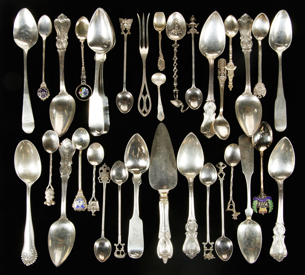 Appraisal: - Lot of Assorted Spoons Lot of assorted spoons in