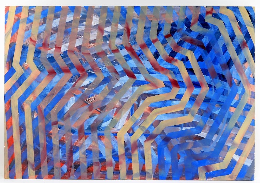 Appraisal: Alexander Zaklynsky Modern Pattern Painting Iceland Rhode Island b Alexander