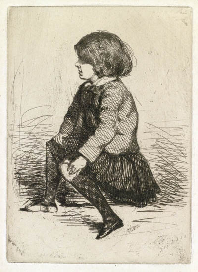 Appraisal: JAMES A M WHISTLER Seymour Seated Etching on cream laid