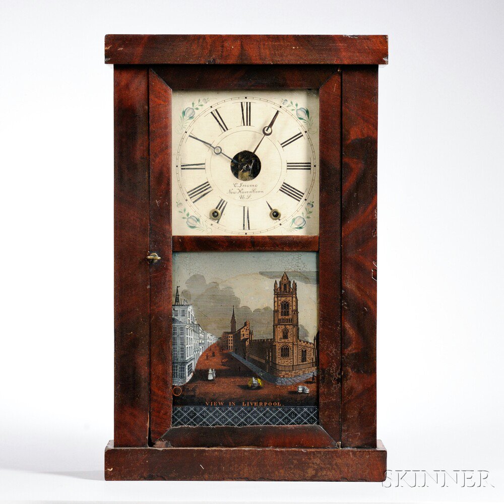 Appraisal: Chauncey Jerome Eight-day Double Fusee Shelf Clock New Haven Connecticut