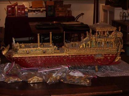 Appraisal: Model of an ancient Egyptian barge th century In need