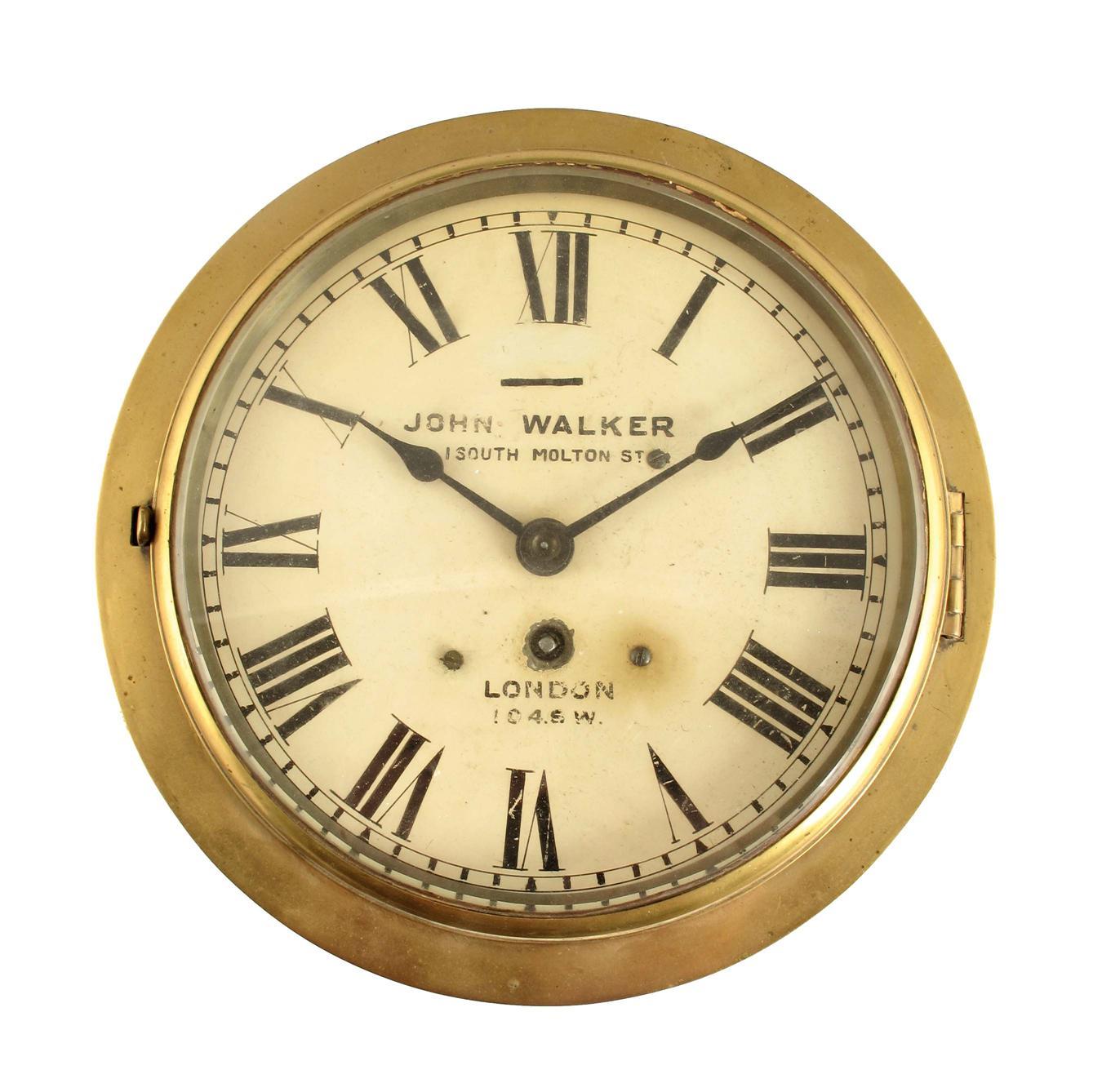 Appraisal: Railway Interest A brass cased bulkhead timepiece